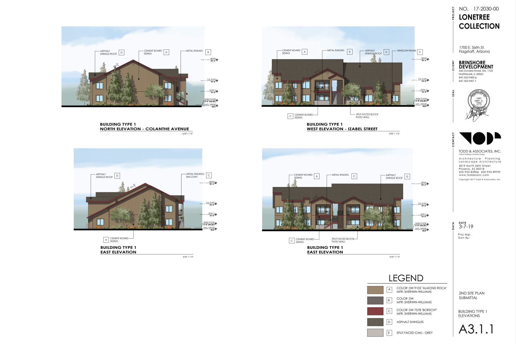 A rendering an apartment building at North Izabel Street